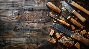 Wooden Table Covered With Various Types of Cheese photo