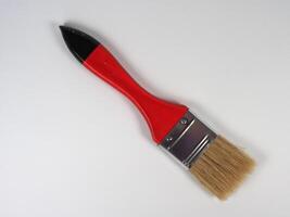 paintbrush on desk with copy space photo