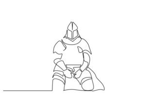 greek roman gladiator soldier warrior person one line art design vector