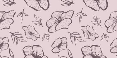 Hand drawn seamless pattern with eucalyptus leaves and branches in cute rustic style. vector