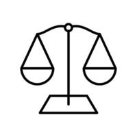 Law Scale icon - Law and Justice. vector