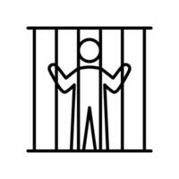 Prisoner icon - Law and Justice vector