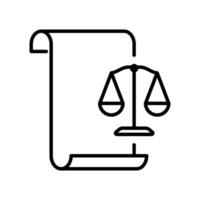 Justice Paper Report icon - Law and Justice. vector