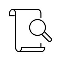 magnify paper icon vector