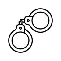 hand cuffs icon - Law and Justice vector