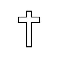 Religious cross on white background vector