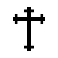 Religious cross on white background vector