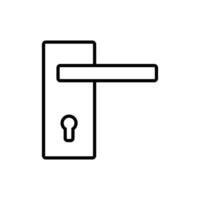 Door handle on white background vector