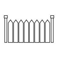 Fence gate icon on white background vector