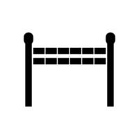 Equestrian fence icon on white background vector