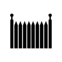 Fence gate icon on white background vector