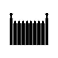 Fence gate icon on white background vector