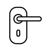 Door handle on white background vector