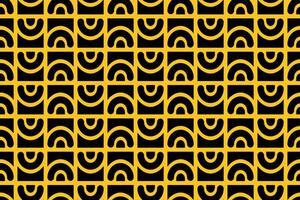 Abstract seamless geometric pattern in black and yellow colors. Simple minimalistic modern repeating pattern with flat geometric elements. vector