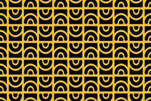 Abstract seamless geometric pattern in black and yellow colors. Simple minimalistic modern repeating pattern with flat geometric elements. vector