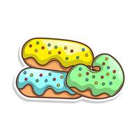 Delicious donut illustration vector