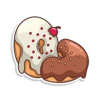 Delicious donut illustration vector