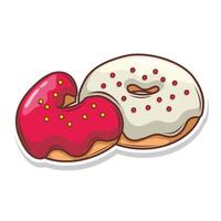 Delicious donut illustration vector