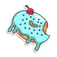 Delicious donut illustration vector