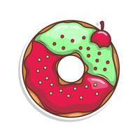 Delicious donut illustration vector