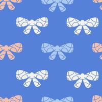 Elegant seamless pattern with ribbon bow vector