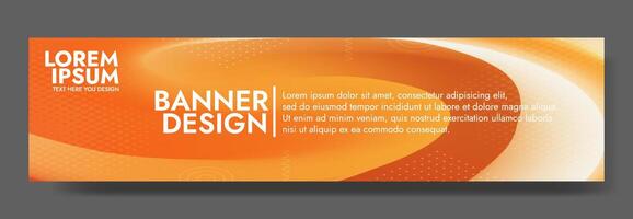 degradado borroso bandera en sombras de naranja amarillo. ideal para web pancartas, social medios de comunicación publicaciones, o ninguna diseño proyecto ese requiere un calmante fondo vector