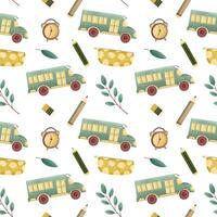 Back to school element seamless pattern vector