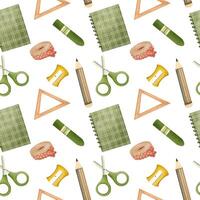 Back to school element seamless pattern vector