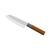 bunka knife flat design illustration. traditional Japanese kitchen knife vector