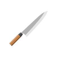 japanese cooking knife icon isolated on white background. illustration in flat style vector