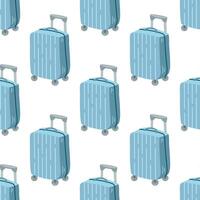 Cute hand drawn suitcase seamless pattern. Flat illustration isolated on white background. Doodle drawing. vector