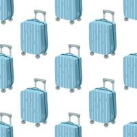 Cute hand drawn suitcase seamless pattern. Flat illustration isolated on white background. Doodle drawing. vector