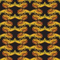 Ornamental seamless pattern abstract background yellow vector
