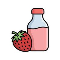 stawberry juice icon design template simple and clean vector