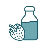 stawberry jugo icono diseño modelo sencillo y limpiar vector