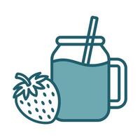 stawberry jugo icono diseño modelo sencillo y limpiar vector