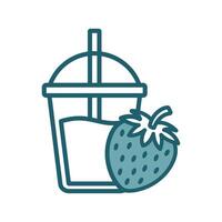 stawberry jugo icono diseño modelo sencillo y limpiar vector