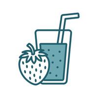 stawberry jugo icono diseño modelo sencillo y limpiar vector