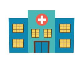 flat hospital icon isolated vector