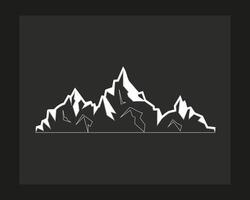 a drawing of a mountain with a mountain in the background. vector