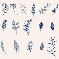 floral Hand drawn elements collection vector