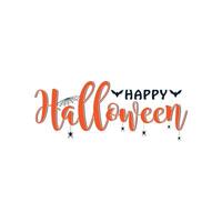 Happy Halloween lettering. Holiday lettering for banner. Happy Halloween poster, greeting card, party invitation. illustration. vector