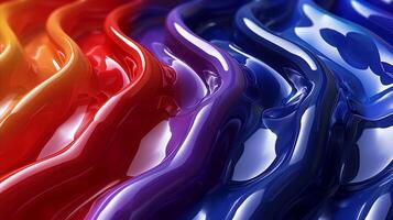 Vibrant Red, Purple, and Blue Abstract Art Design photo