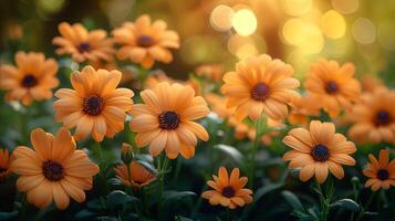 Golden Hour Blooms in the Garden photo