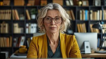 Senior Businesswoman in a Modern Office Setting photo