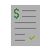 Invoice Thick Line Filled Colors Icon Design vector