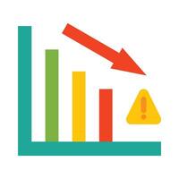 Reduce Business Risk Thick Line Filled Colors Icon Design vector