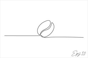 continuous line art drawing of coffee beans vector