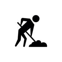 Construction workman icon Sign in white background. vector