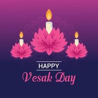 vesak day illustration festival celebration social media post and vesak day Banner vector